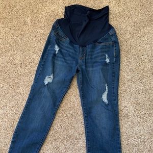 Skinny ankle length maternity jeans